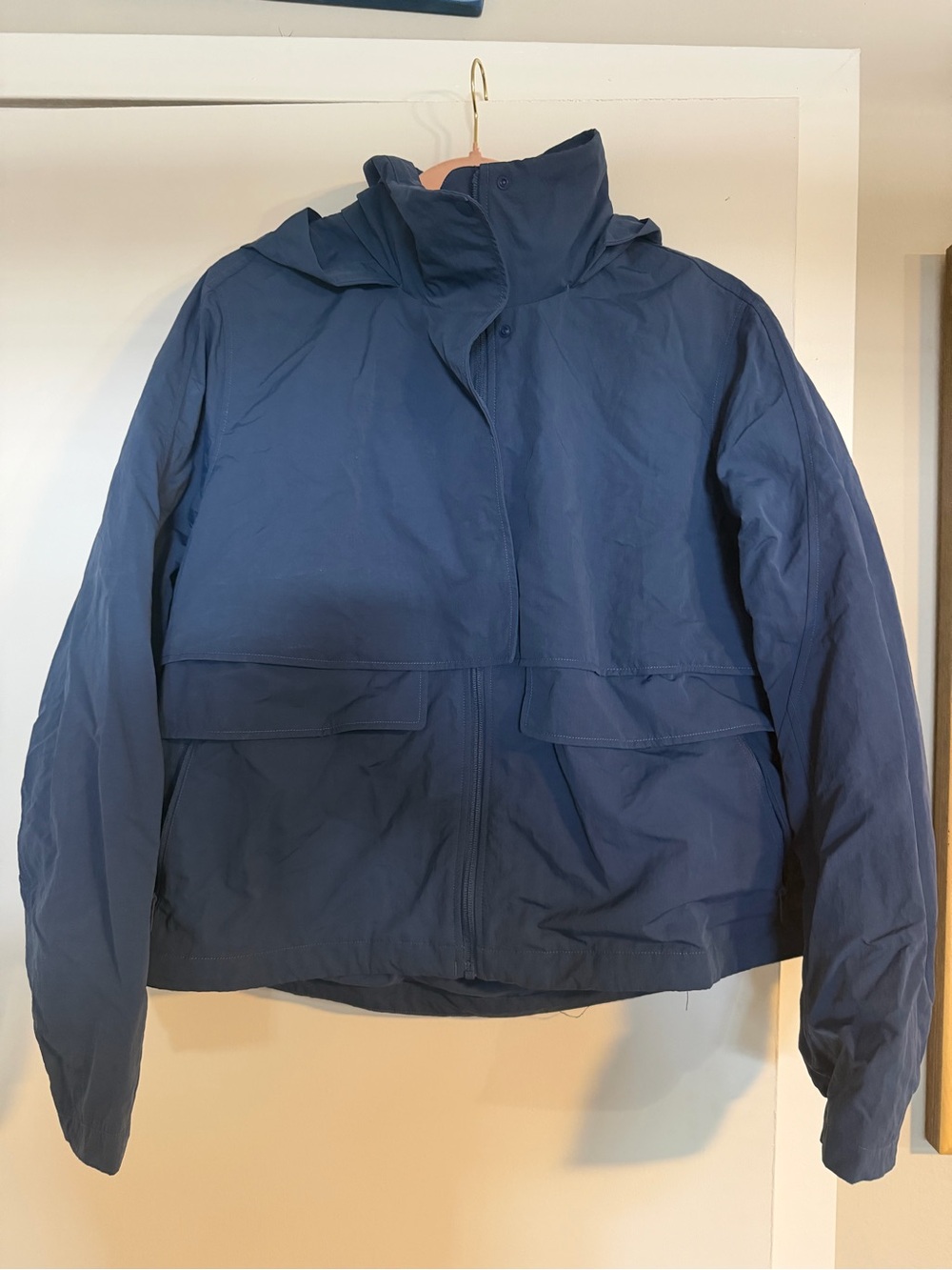 Women’s Navy Blue Hooded Jacket